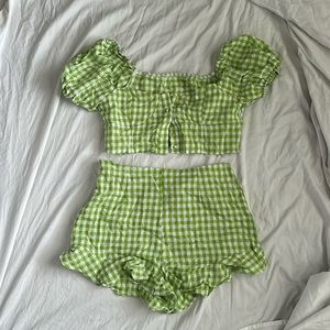 SHEIN Green Gingham Set Medium